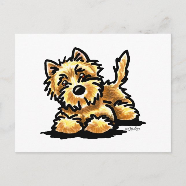 Carte Postale Wheaten Cairn Terrier Art (Devant)