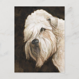 Carte postale Wherier Dog Art à revêtement souple