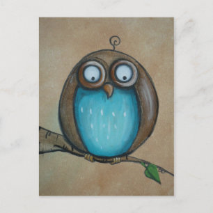 Carte postale Whimsical Owl Art