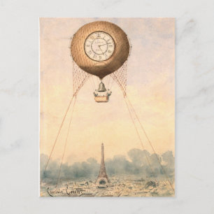 Carte postale Whimsical vintage montgolfière