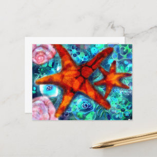 Carte postale - Whimssfish Seashells Beach Art