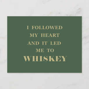 Carte Postale Whiskey cite d'étranges paroles d'alcool