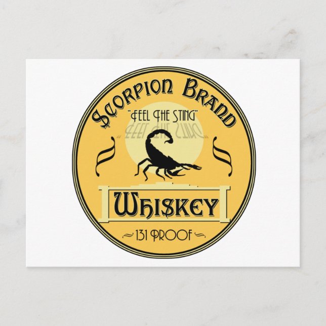 Carte Postale Whiskey de marque Scorpion (Devant)