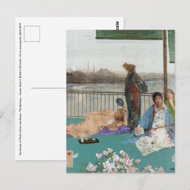 Carte Postale Whistler - Variations de couleur chair et de vert (Devant / Derrière)