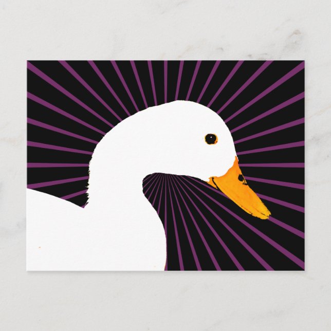 Carte Postale White Duck Pop Art (Devant)