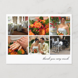 Carte Postale White grid collage 6 photos