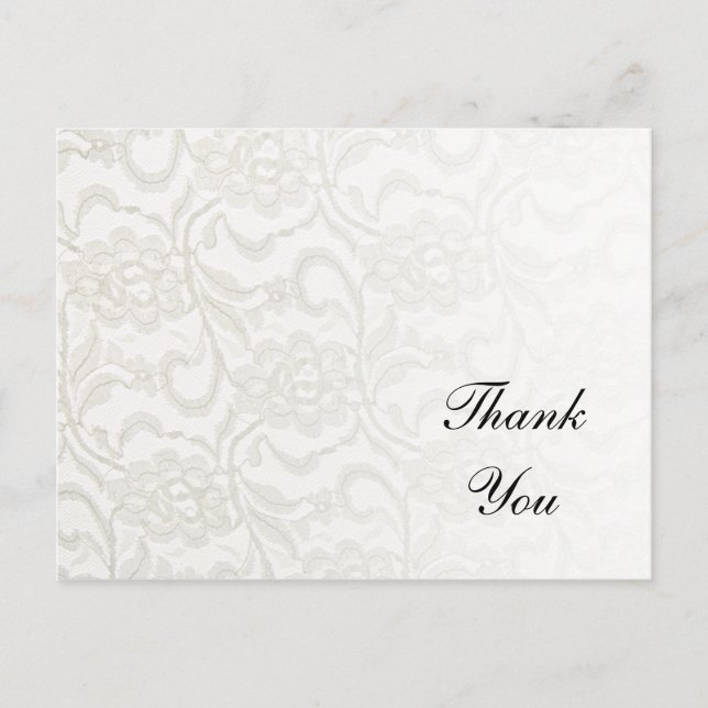 Carte Postale White Lace Merci note (Devant)