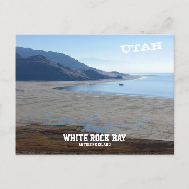 Carte Postale White Rock Bay, Antelope Island, Utah (Devant)