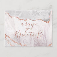 White & Rose Gold Agate Bridal Shower