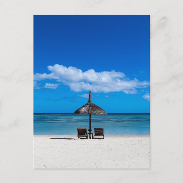 Carte Postale White Sand beach of Malope Flac Mauritius overloo (Devant)