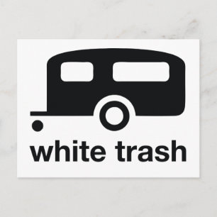 Carte Postale White Trash icône de remorque - parc de remorques
