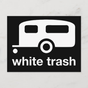 Carte Postale White Trash icône de remorque - parc de remorques