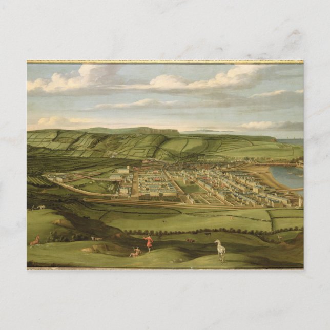 Carte Postale Whitehaven, Cumbria, Showing Flatt Hall, c.1730-35 (Devant)