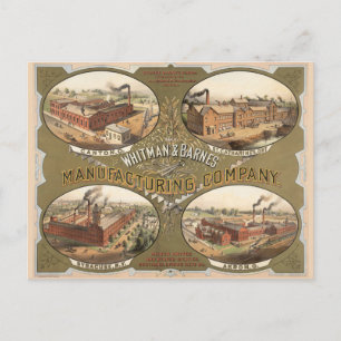 Carte Postale Whitman & Barnes Manufacturing Company.