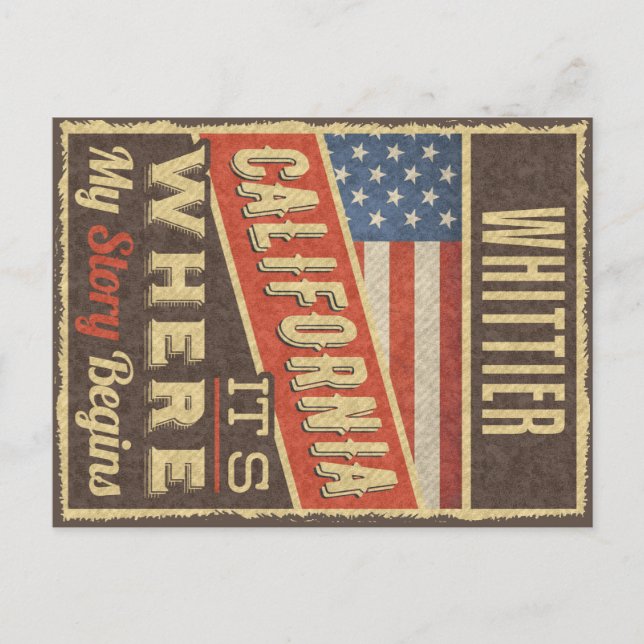 Carte Postale Whittier Californie (Devant)