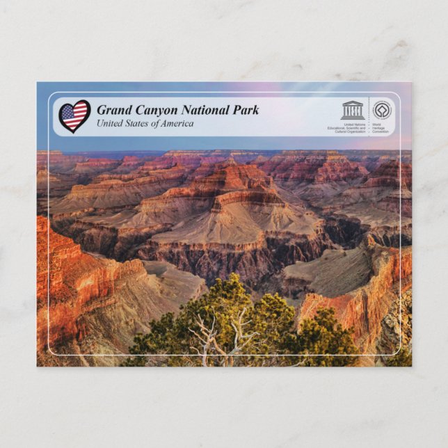 Carte Postale WHS UNESCO - Parc national du Grand Canyon (Devant)
