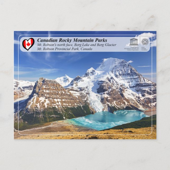 Carte Postale WHS UNESCO - Parc provincial Mount Robson (Devant)
