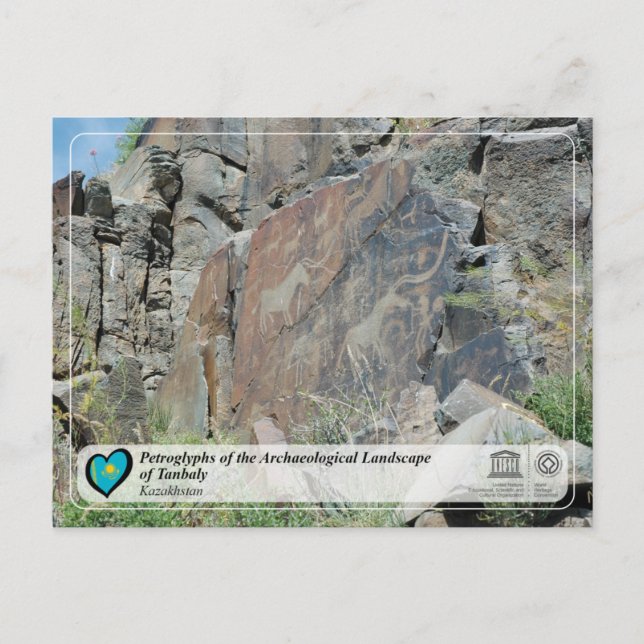 Carte Postale WHS UNESCO - Petroglyphes de Tanbaly (Devant)