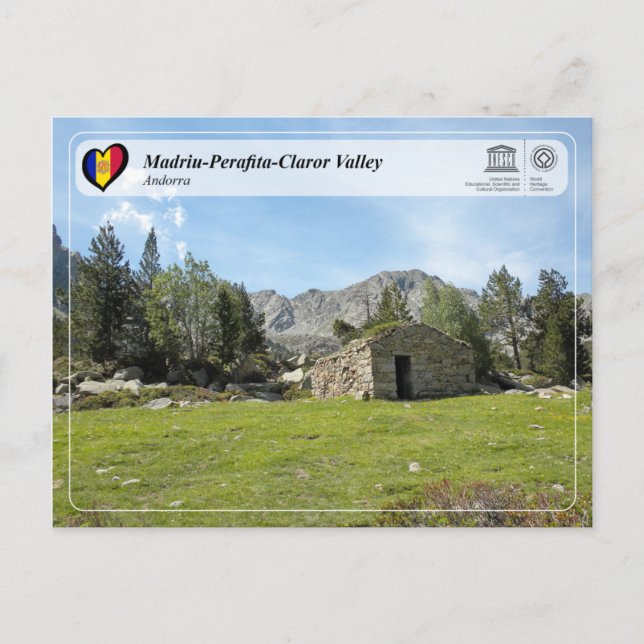 Carte Postale WHS UNESCO - Vallée de Madriu-Perafita-Claror (Devant)
