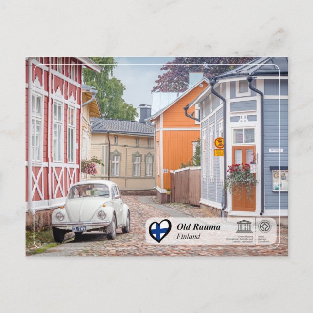 Carte Postale WHS UNESCO - Vieux Rauma (Devant)