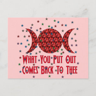 Carte Postale Wiccan Karma