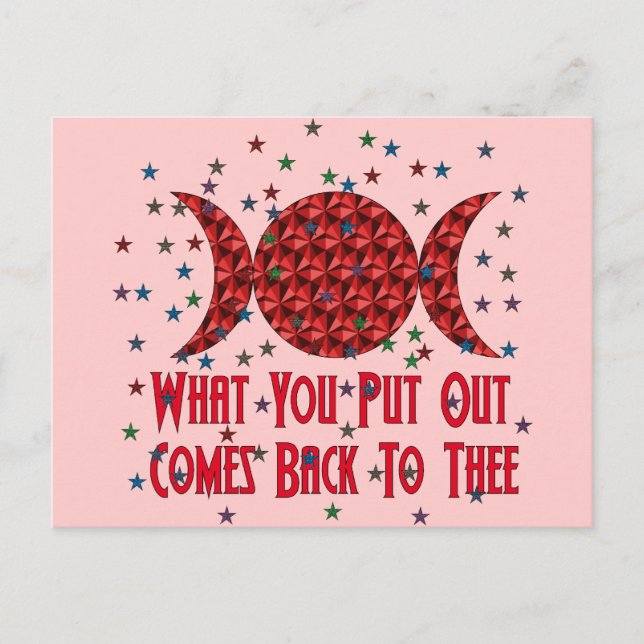 Carte Postale Wiccan Karma (Devant)