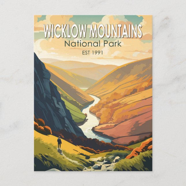 Carte Postale Wicklow Mountains National Park Irlande Travel Art (Devant)