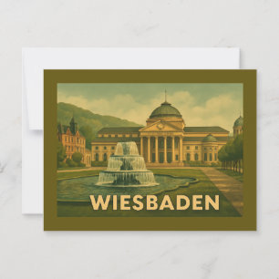 Carte Postale Wiesbaden Allemagne Ville Art
