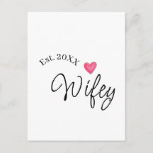 Wifey red heart est. Year future wife valentine's