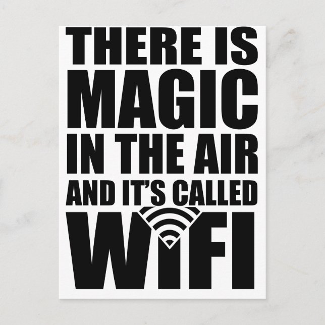 Carte Postale Wifi magique (Devant)