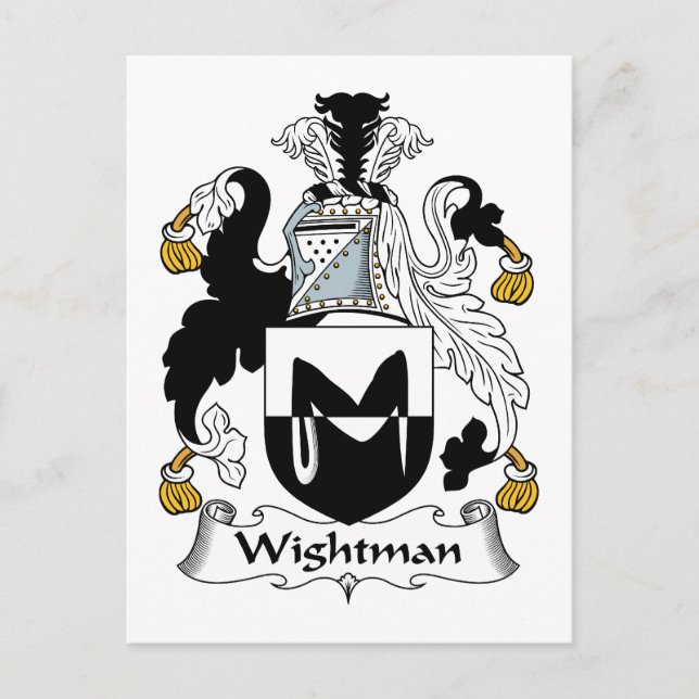 Carte Postale Wightman Family Crest (Devant)