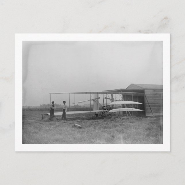 Carte Postale Wilbur & Orville Wright en 2ème machine à moteur (Devant)