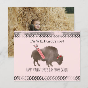 Carte Postale Wild About You Classroom Valentine Buffalo Photo