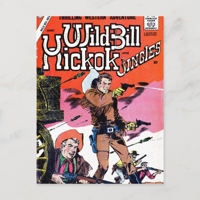 Carte Postale Wild Bill Hickok Comic (Devant)