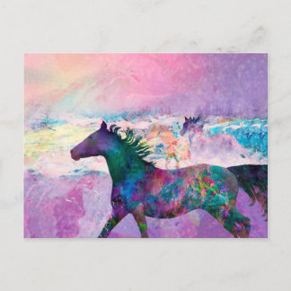 Carte Postale Wild Horse Spirits WE ARE The LAND