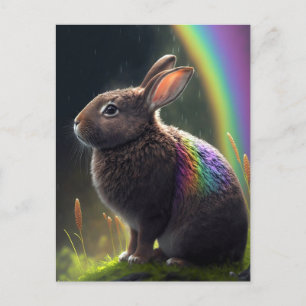 Carte postale Wild Rainbow Rabbit