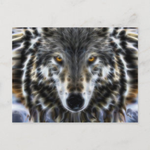 Carte Postale Wild Wolf Portrait inspirant