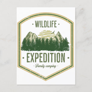 Carte Postale WildLife Expédition Extérieur Vacances été Famille