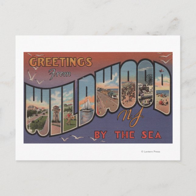 Carte Postale Wildwood by the Sea, New Jersey 2 (Devant)