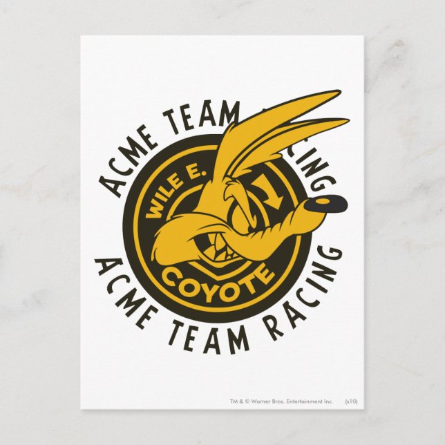 Carte Postale WILE E. COYOTE™ Acme Team Racing (Devant)