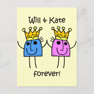 Carte Postale Will et Kate