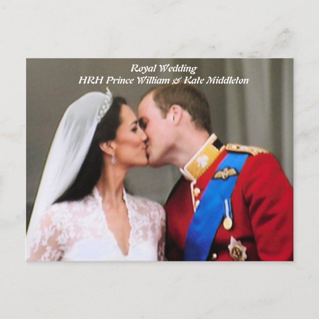 Carte Postale Will et Kate Mariage royal (Devant)