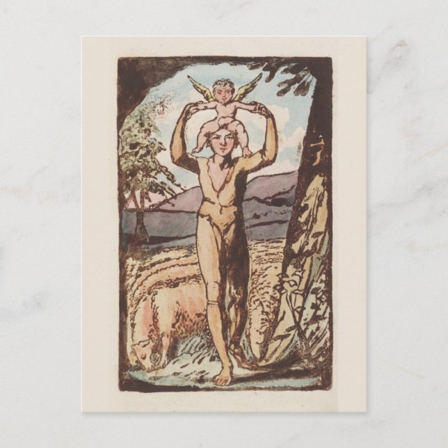 Carte Postale William Blake, Chansons d'expérience, Imprimerie a (Devant)