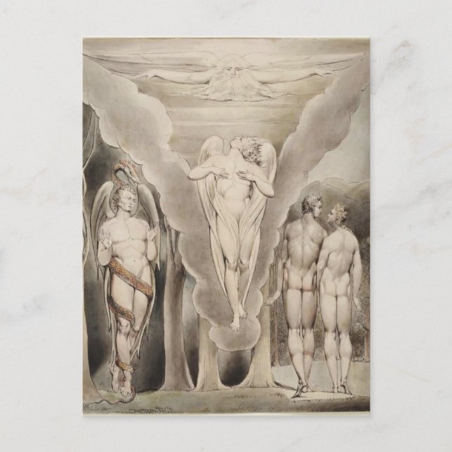 Carte Postale William Blake : Le paradis perdu de Milton (Devant)