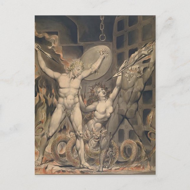 Carte Postale William Blake : Le paradis perdu de Milton (Devant)
