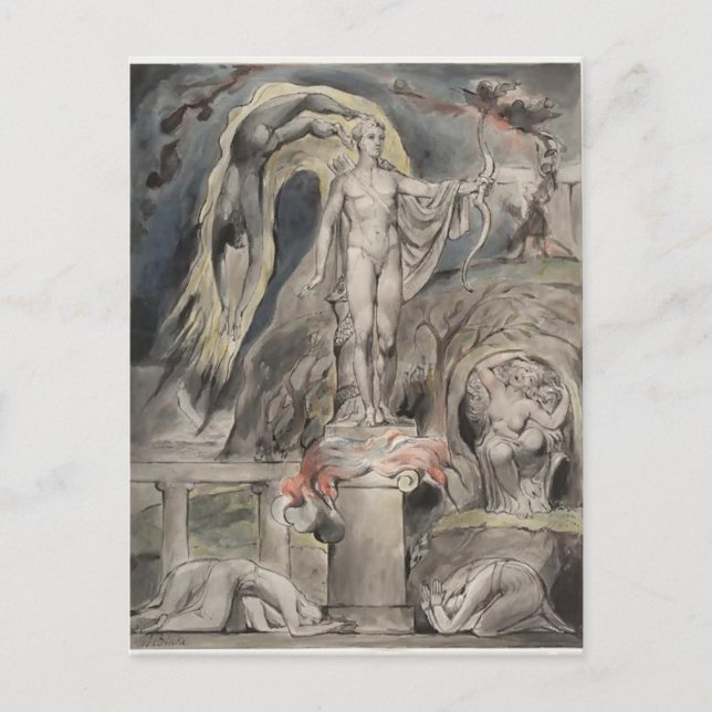 Carte Postale William Blake - Le Sanctuaire d'Apollon (Devant)