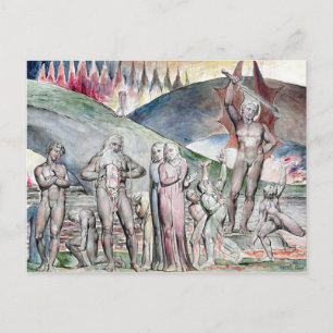 Carte Postale William Blake Les schismatiques et les sombres