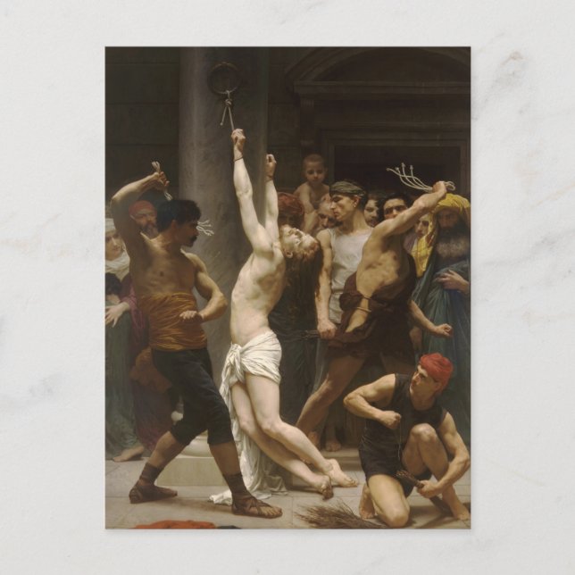 Carte Postale William Bouguereau - Flagellation de Jésus-Christ (Devant)