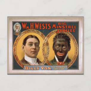 Carte Postale William H. West, Big minstrel Jubilee, 'Billy Van'