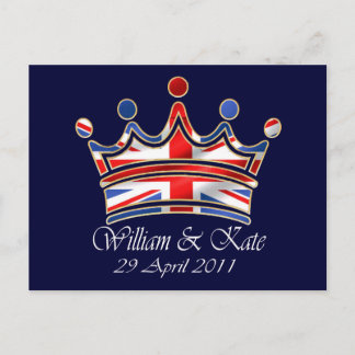 Carte Postale William & Kate Mariage